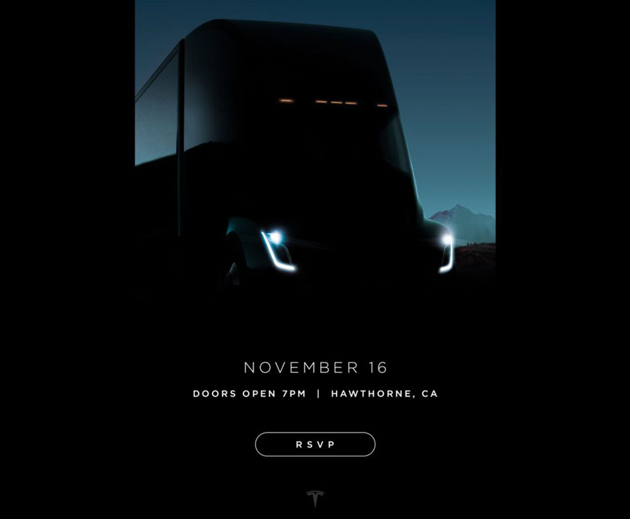 Ny teaserbild på Teslas lastbil