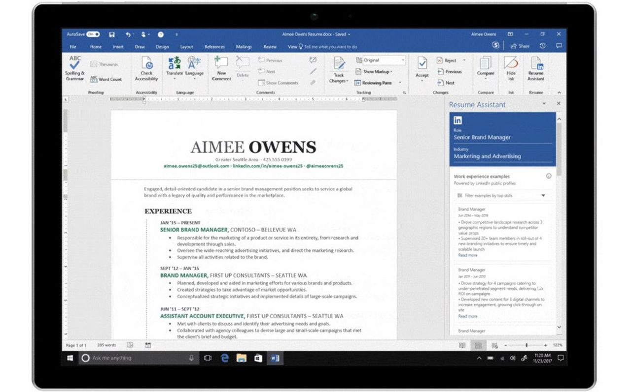LinkedIn flyttar in i Microsoft Word