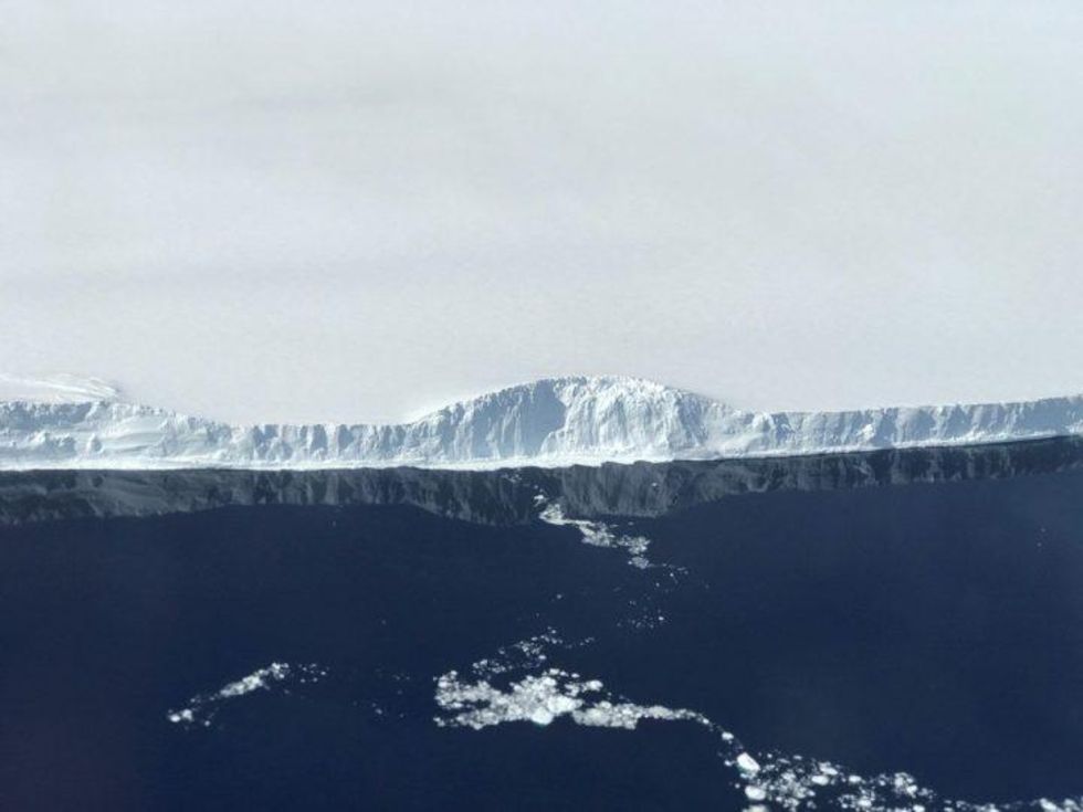 NASA har fotograferat isberget som lossande i somras