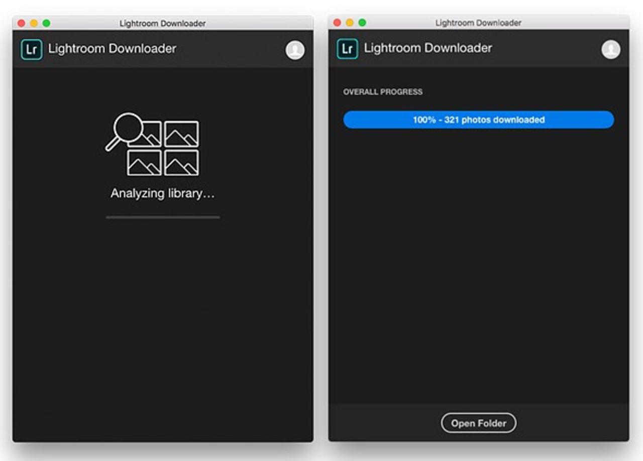 Ladda ner dina bilder från molnet med Lightroom Downloader