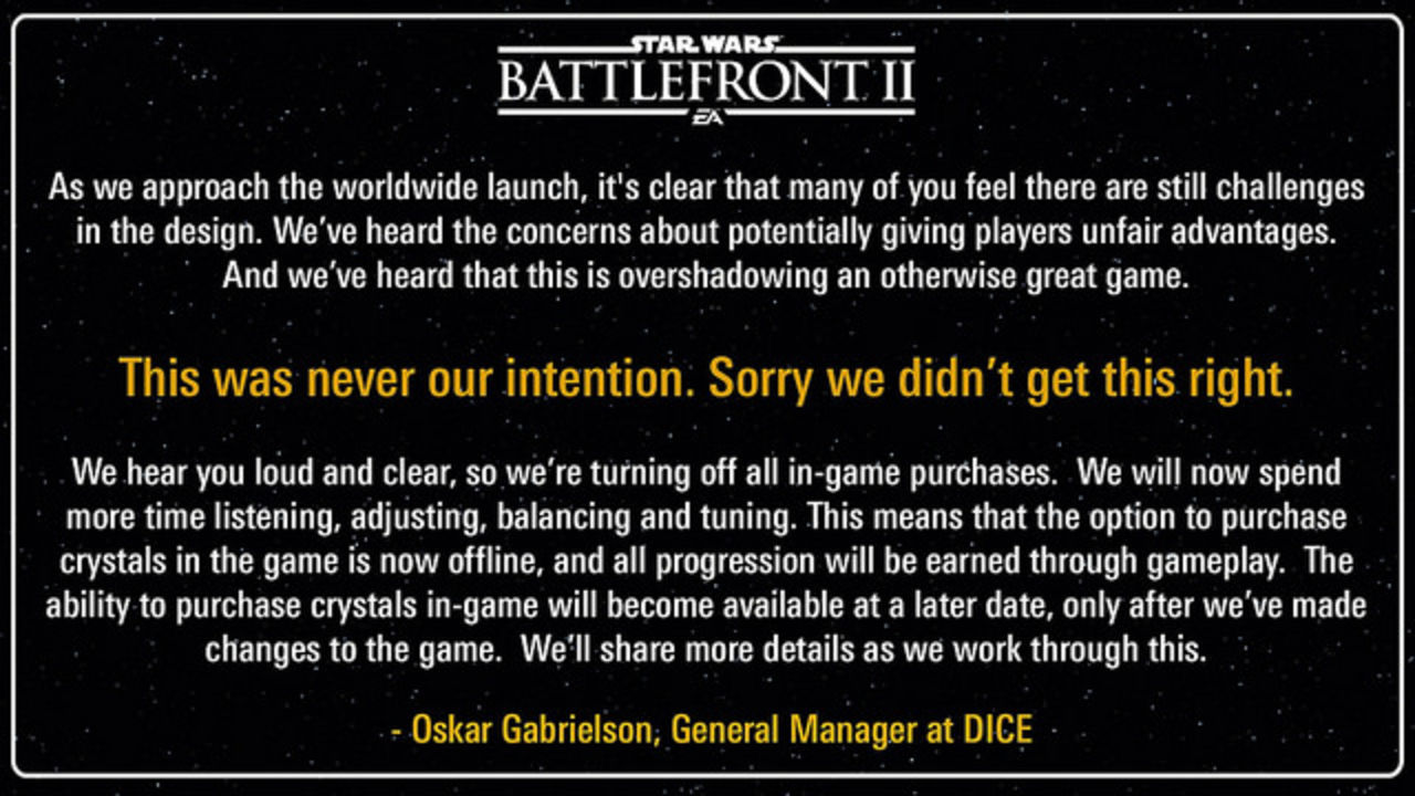 EA pudlar med Star Wars Battlefront II 