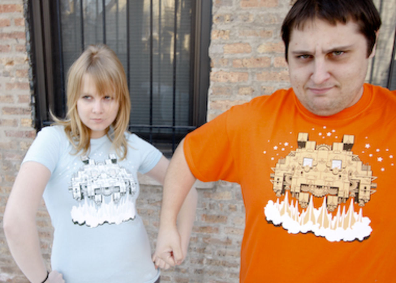 Space Invaders på t-shirt