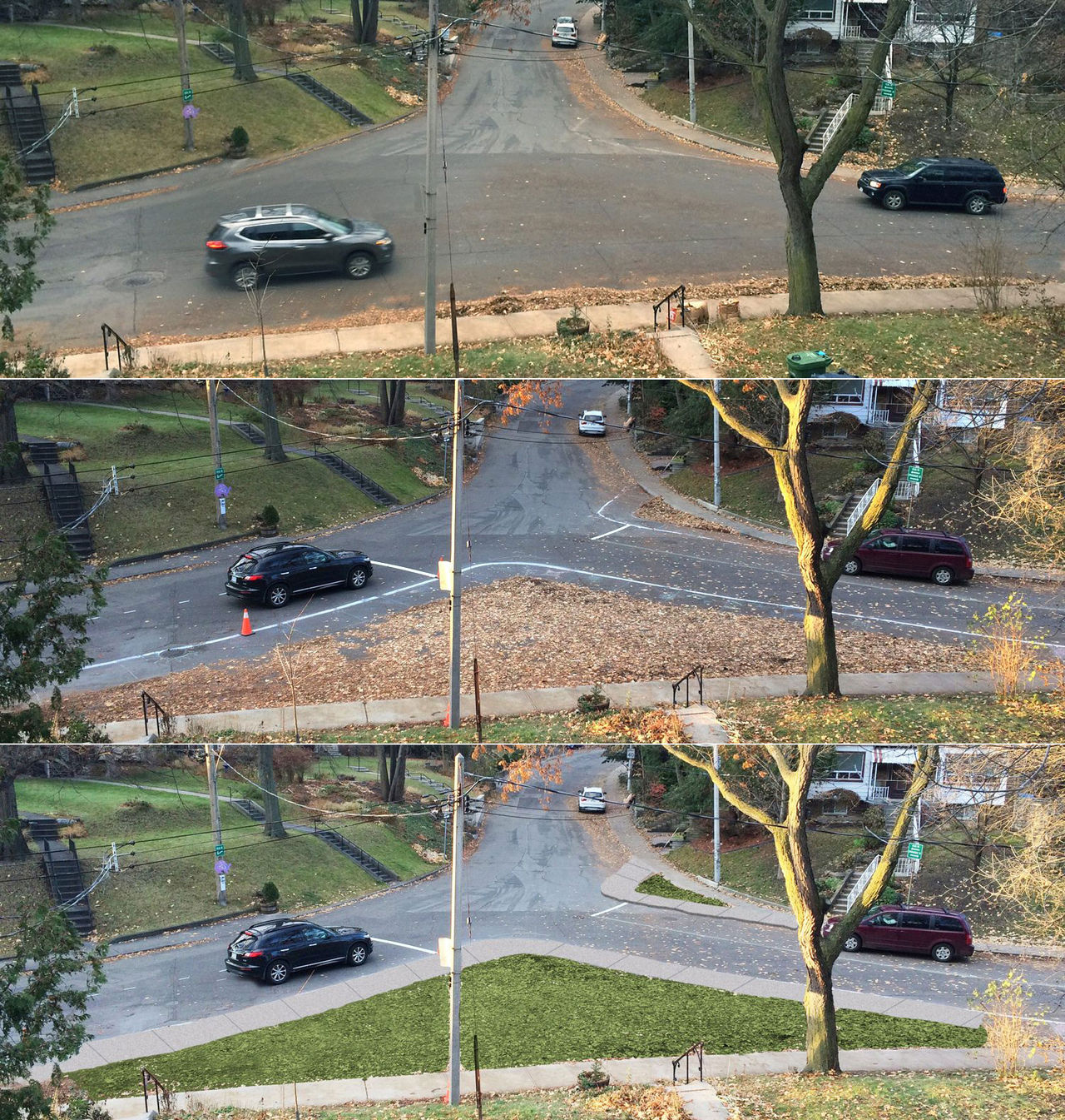 Kvarteret fixade själva en farlig korsning