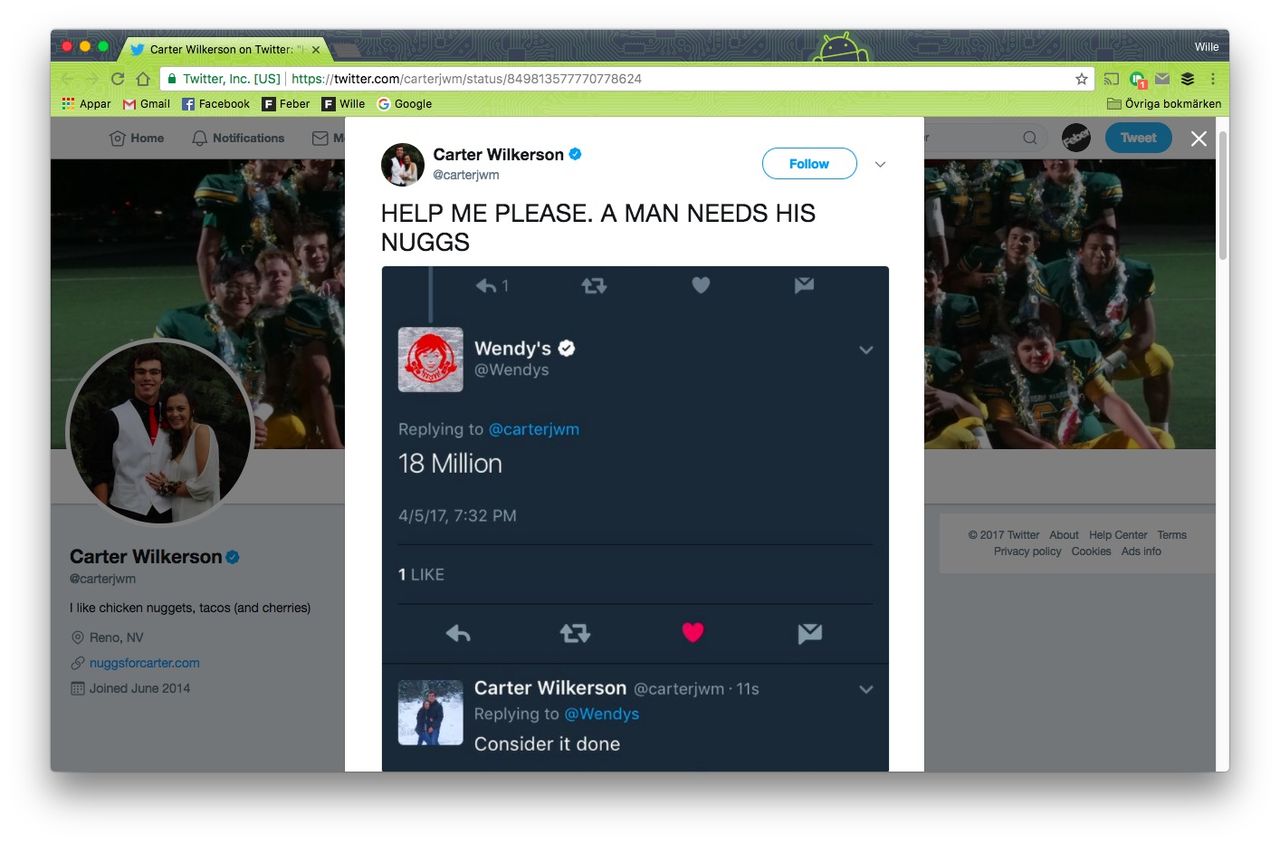 Nugget-tweet årets mest retweetade