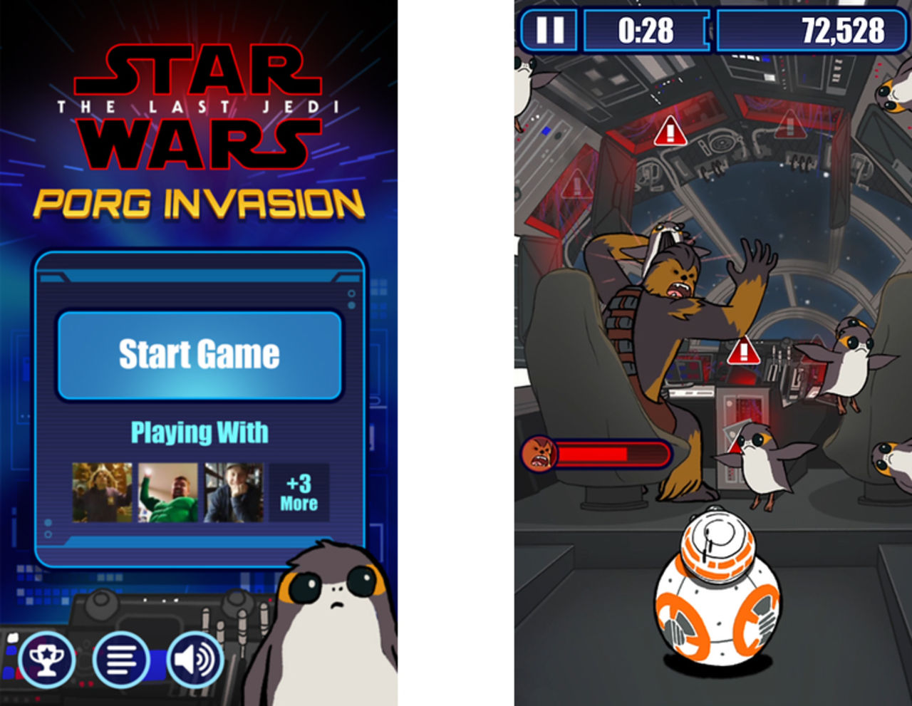 Disney släpper minispelet Porg Invasion