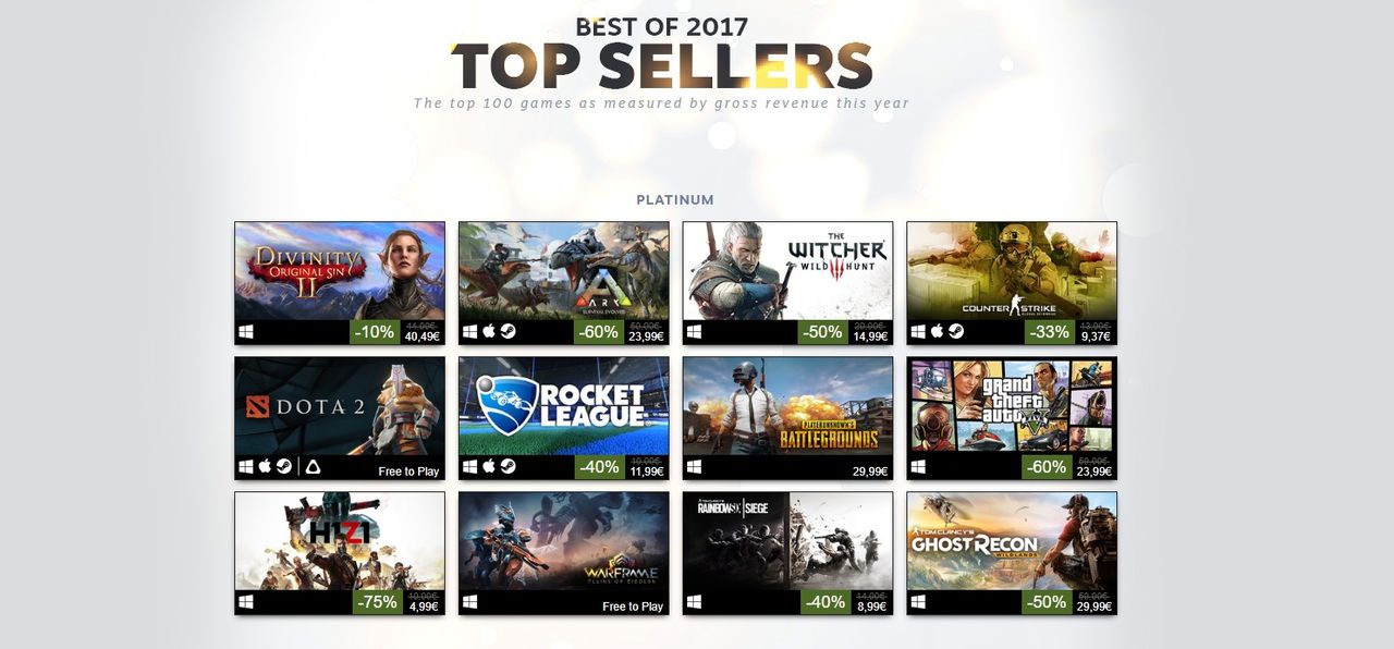 Valve listar förra årets spel på Steam