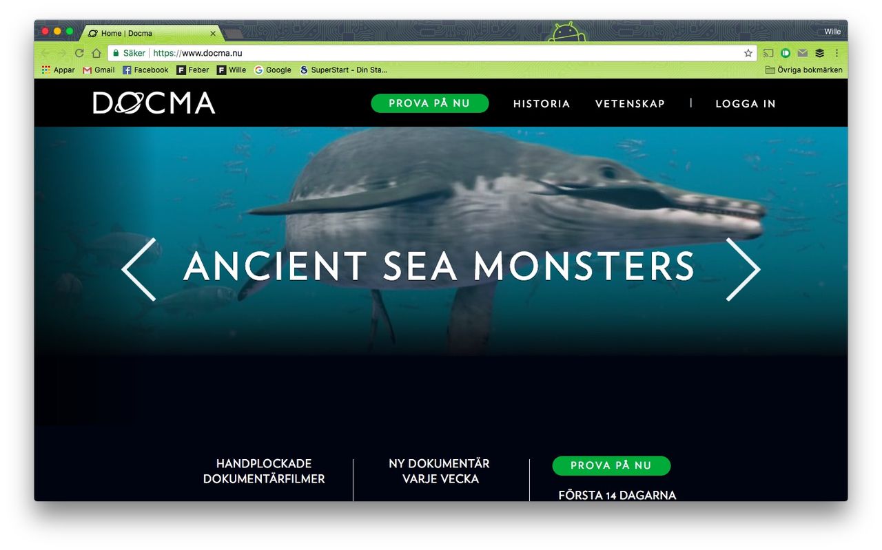 Docma är en streamingtjänst för dokumentärer