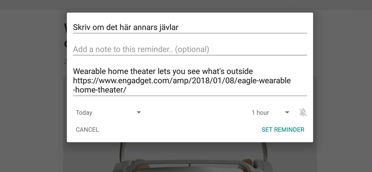 Remindee låter dig skapa påminnelser lätt