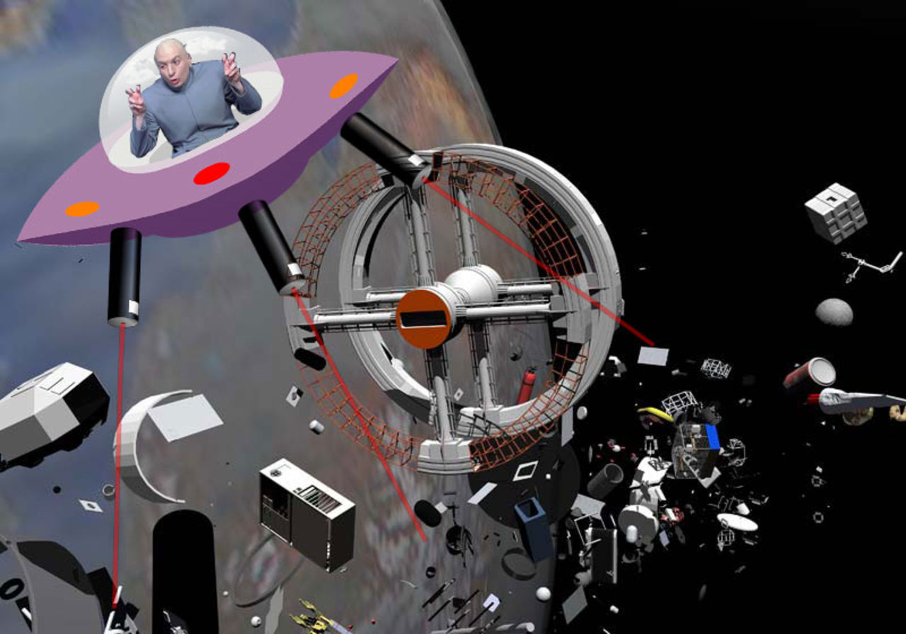 Forskare vill skjuta rymdskrot med laser