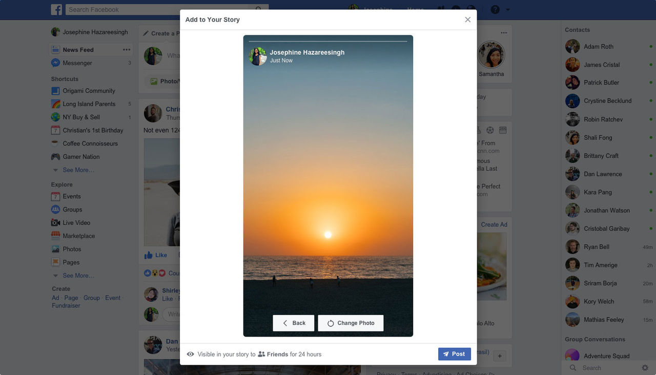 Snart kan du uppdatera din story från datorn