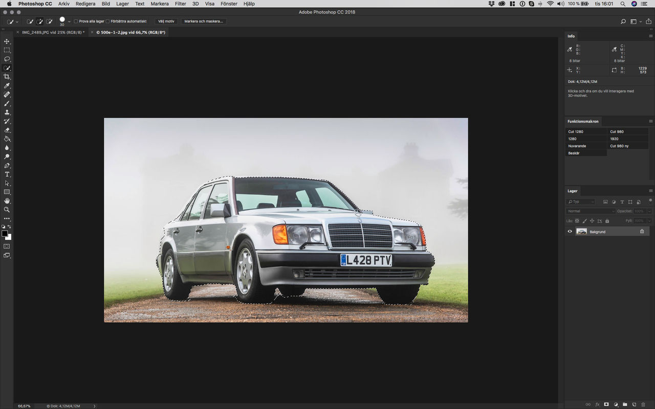 Photoshop hittar motiv med AI