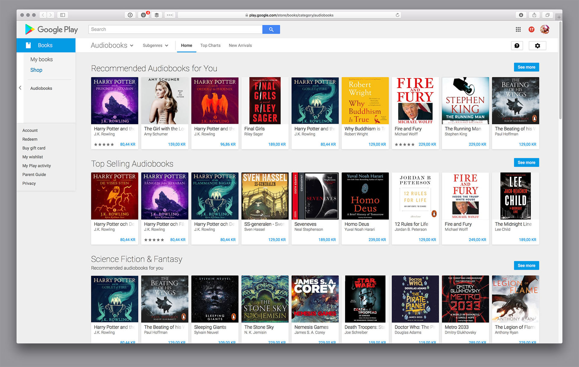Nu finns det ljudböcker i Google Play Store