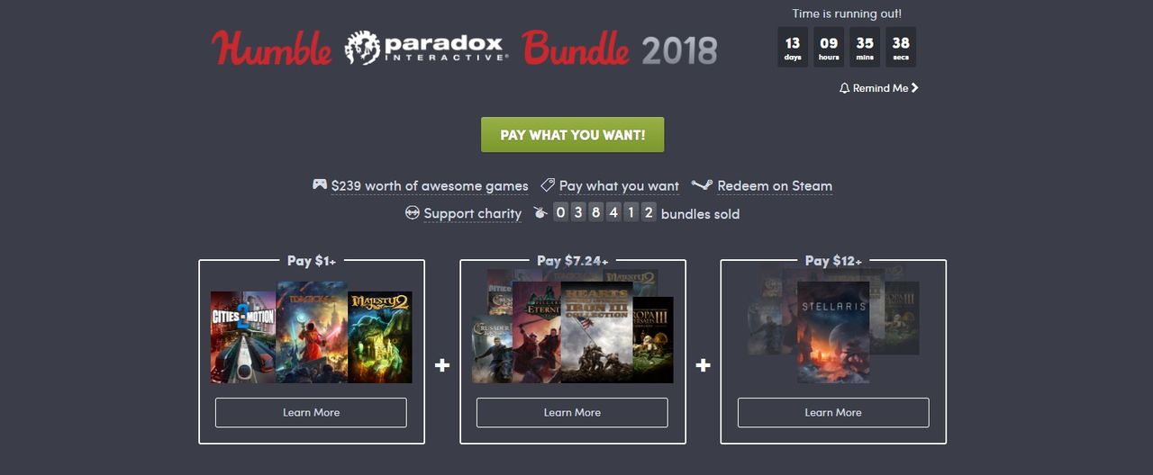 Fynda Paradox-lir i ny Humble Bundle
