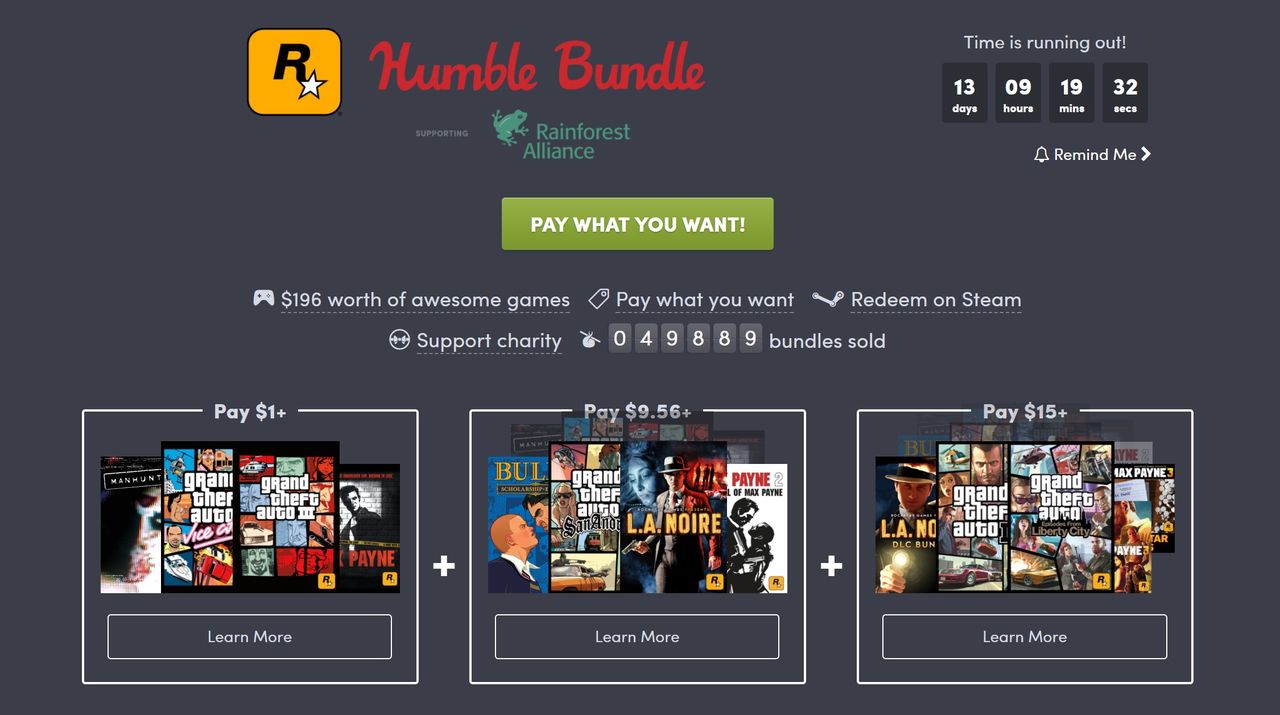 Fynda Rockstar-spel i ny Humble Bundle