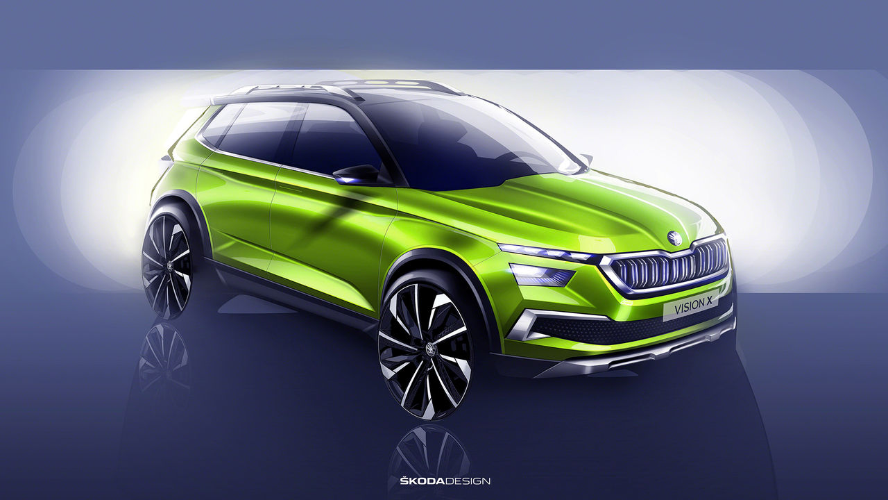 Skoda visar skisser på nytt hybridkoncept
