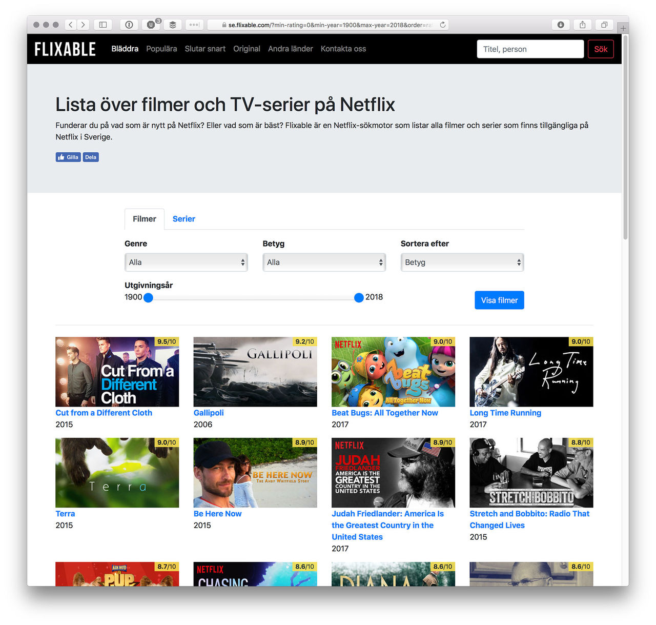 Håll koll på vad som är nytt på Netflix