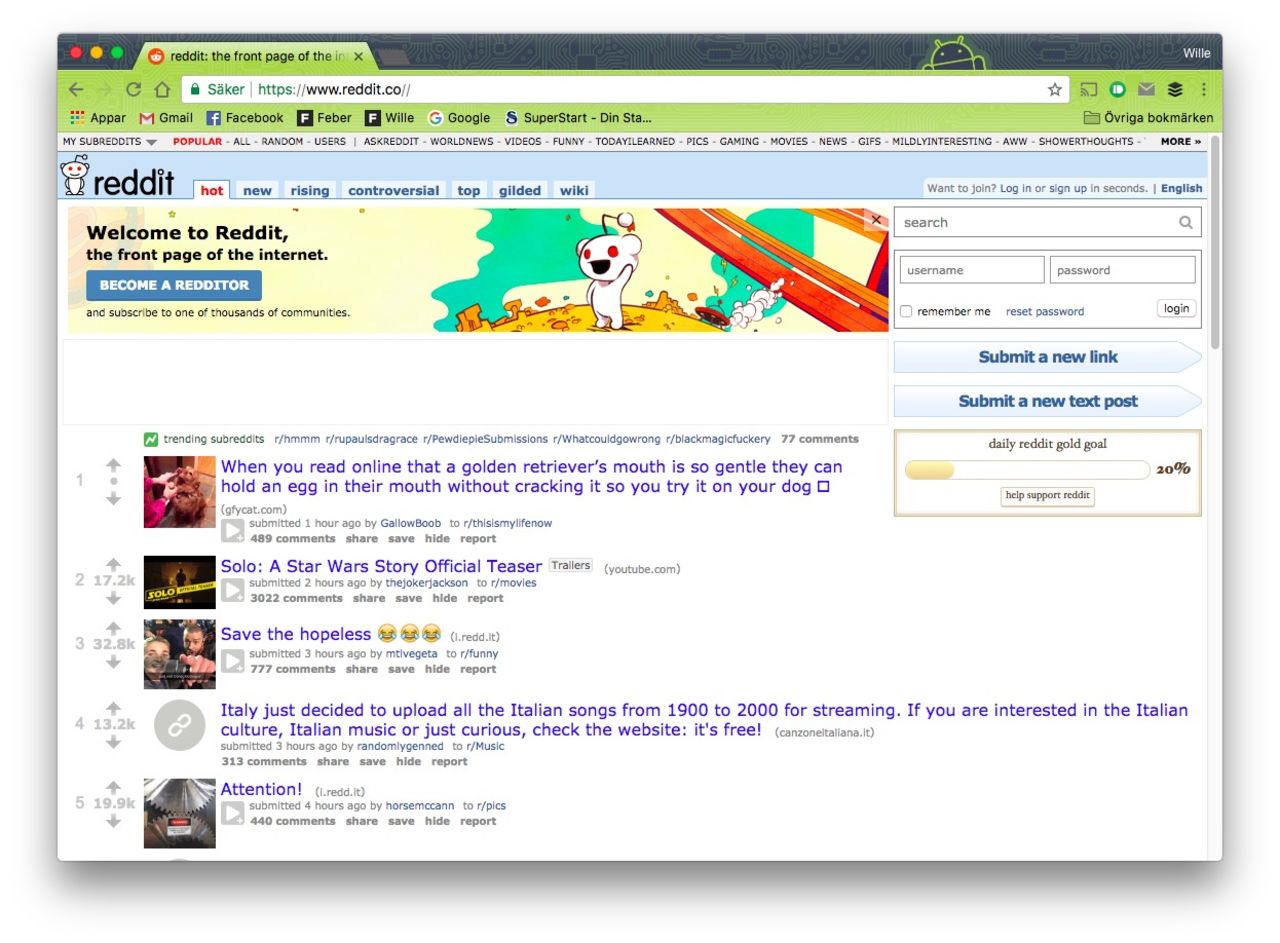 Reddit-klon försöker stjäla inloggningsuppgifter