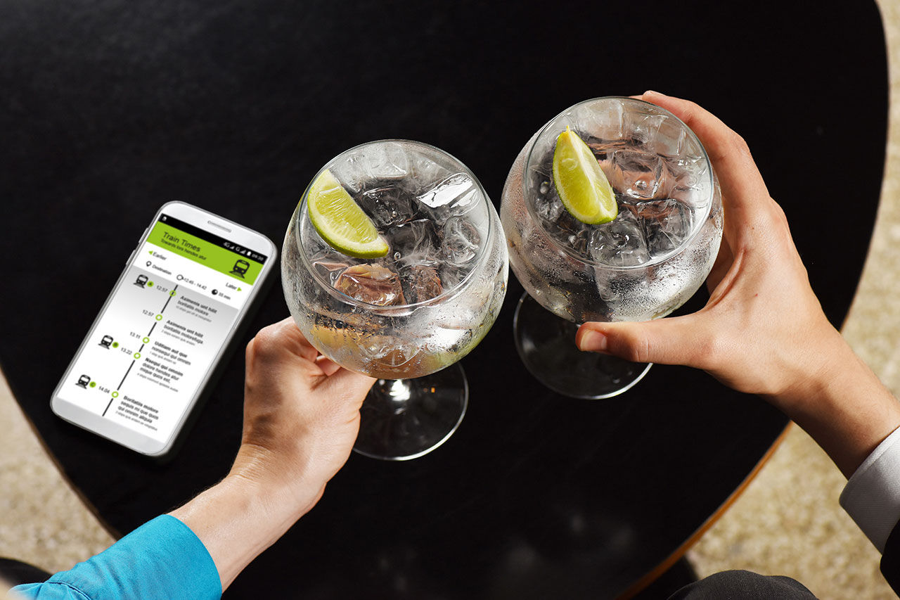 Om tåget är försenat får du en GT