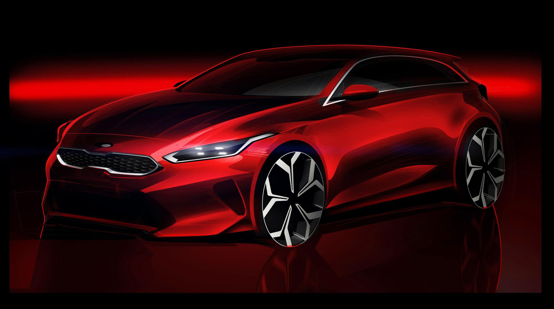 Kia visar teaserbild på nya Ceed