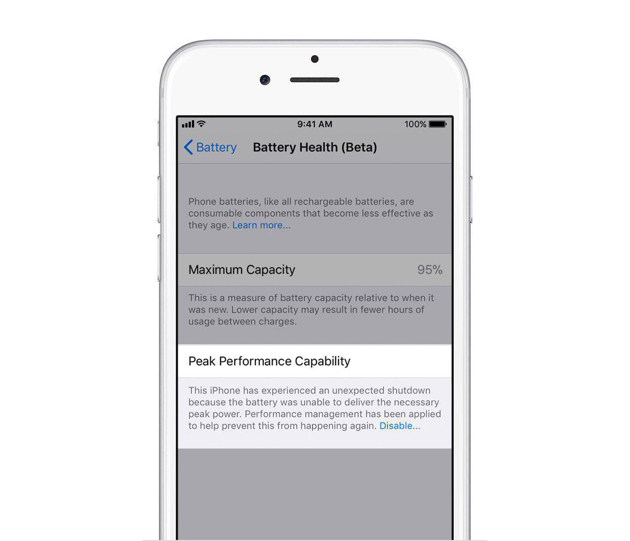 Så här ser batterikontrollen i iOS ut