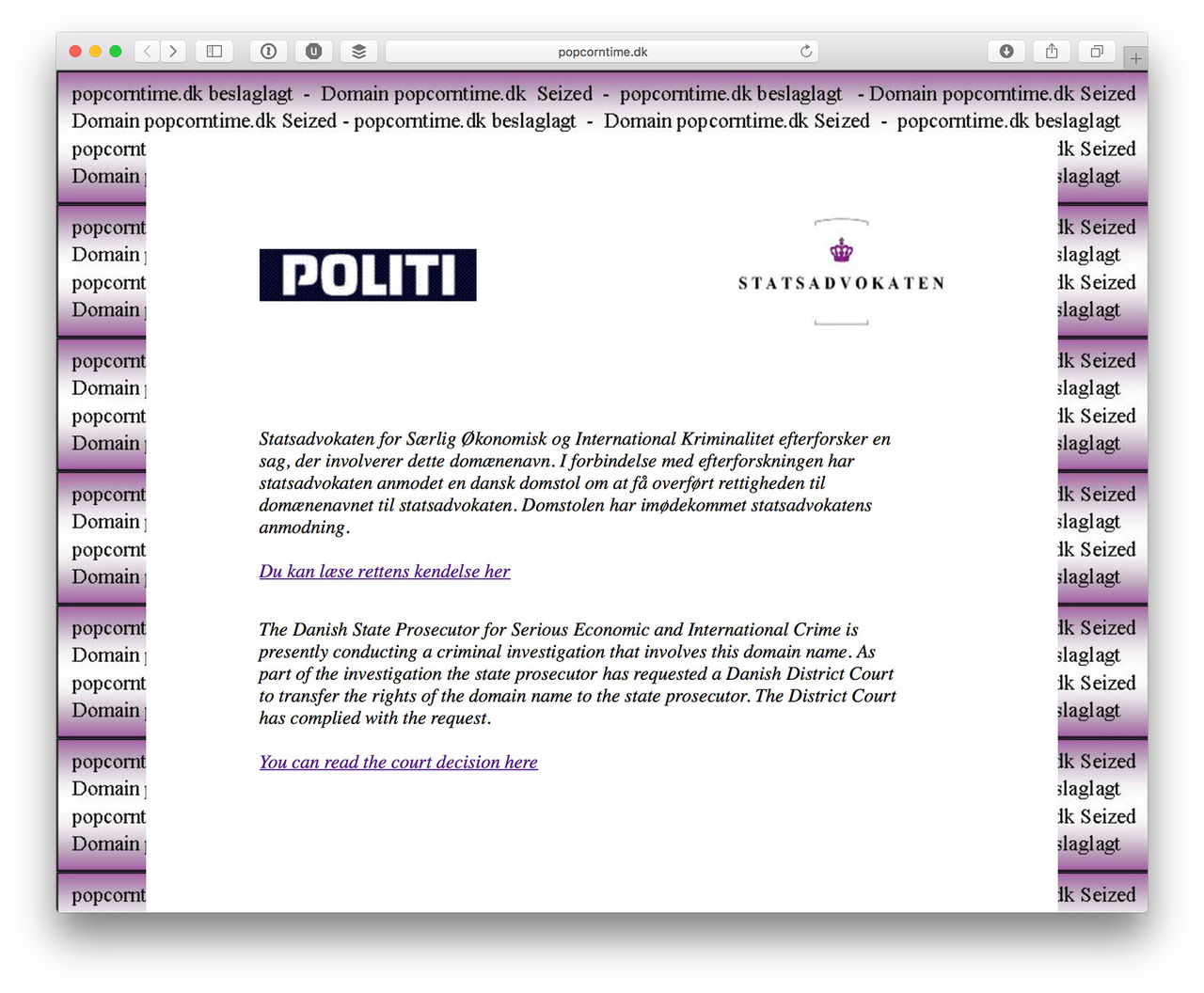 Dansk man dömd för Popcorn Time-guide