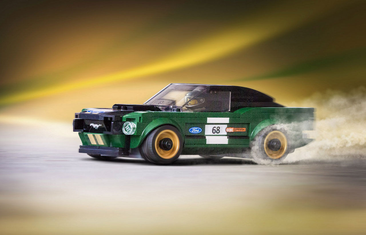 Klassisk Ford Mustang i Lego-format
