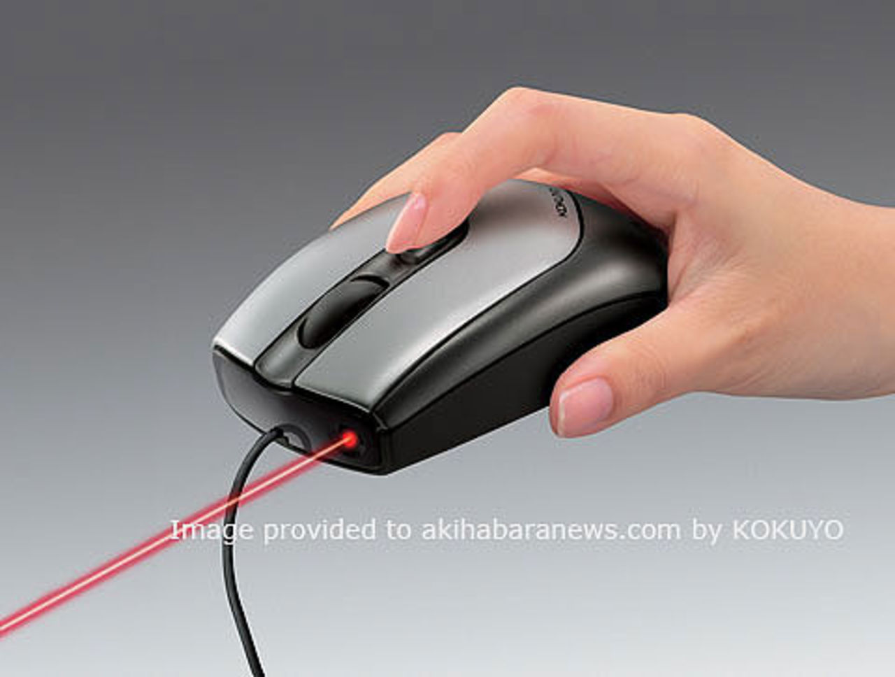 En mus med inbyggd laserpekare