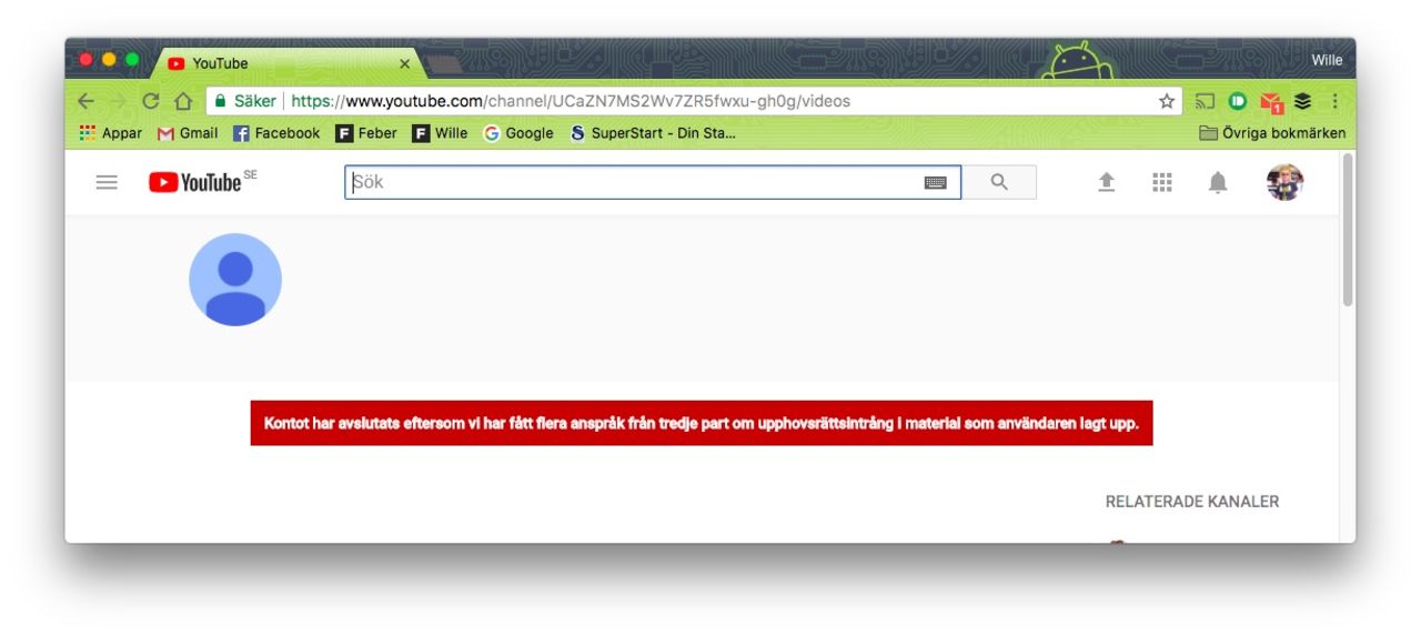 YouTube stänger ner Granskning Sverige