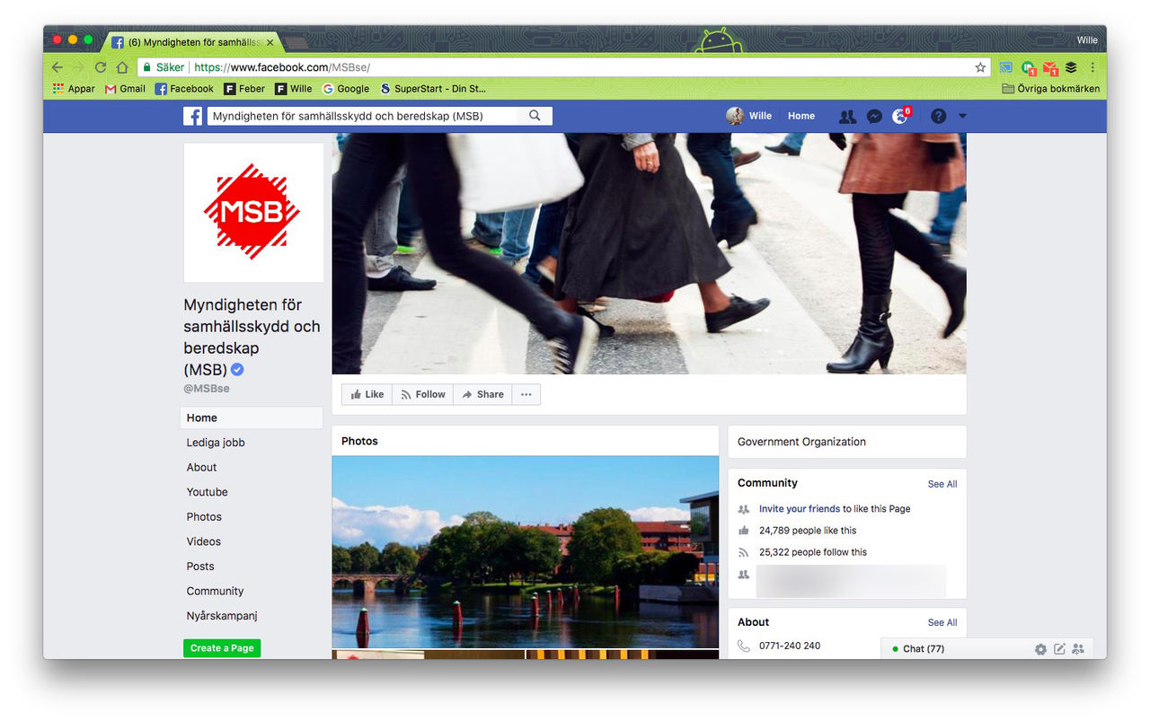 MSB får heta linje till Facebook