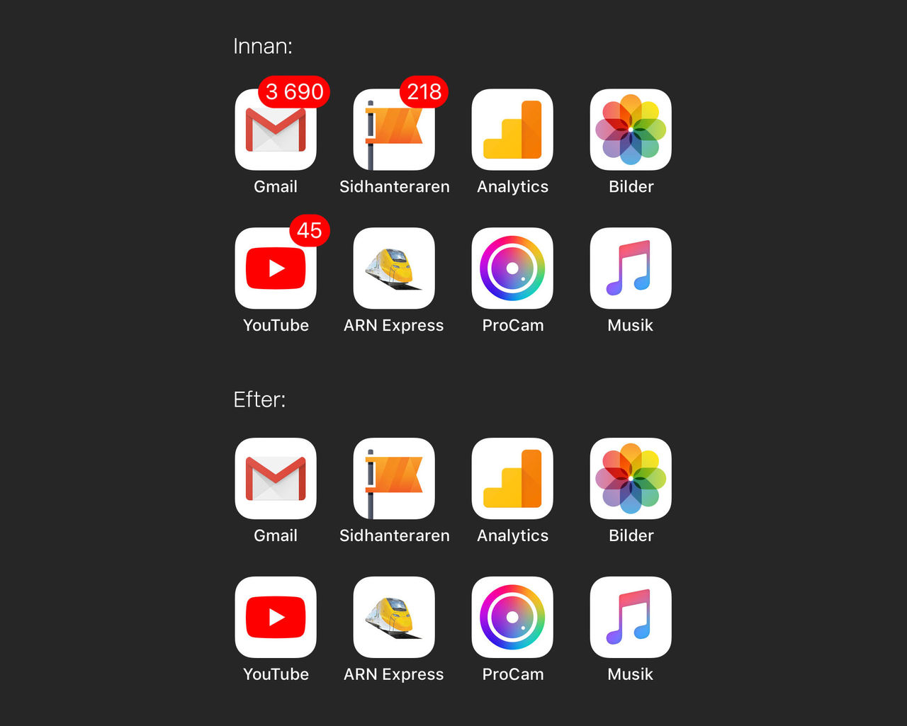 Få bort irriterande röda prickar i iOS