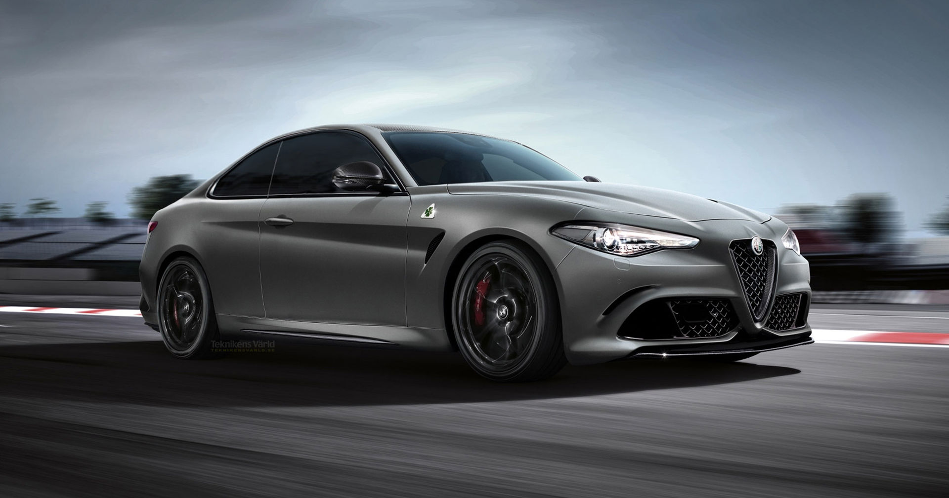 Alfa Romeo Giulia Coupé på väg