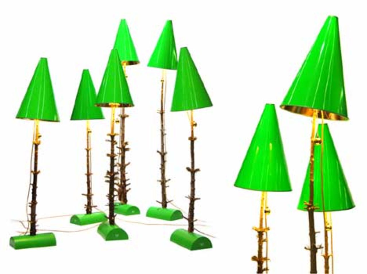 Övergivna julgranar inspirerade till lampa