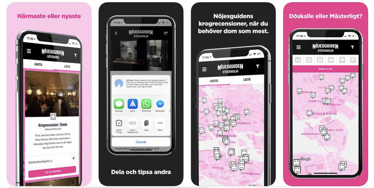 Nöjesguiden släpper krogapp