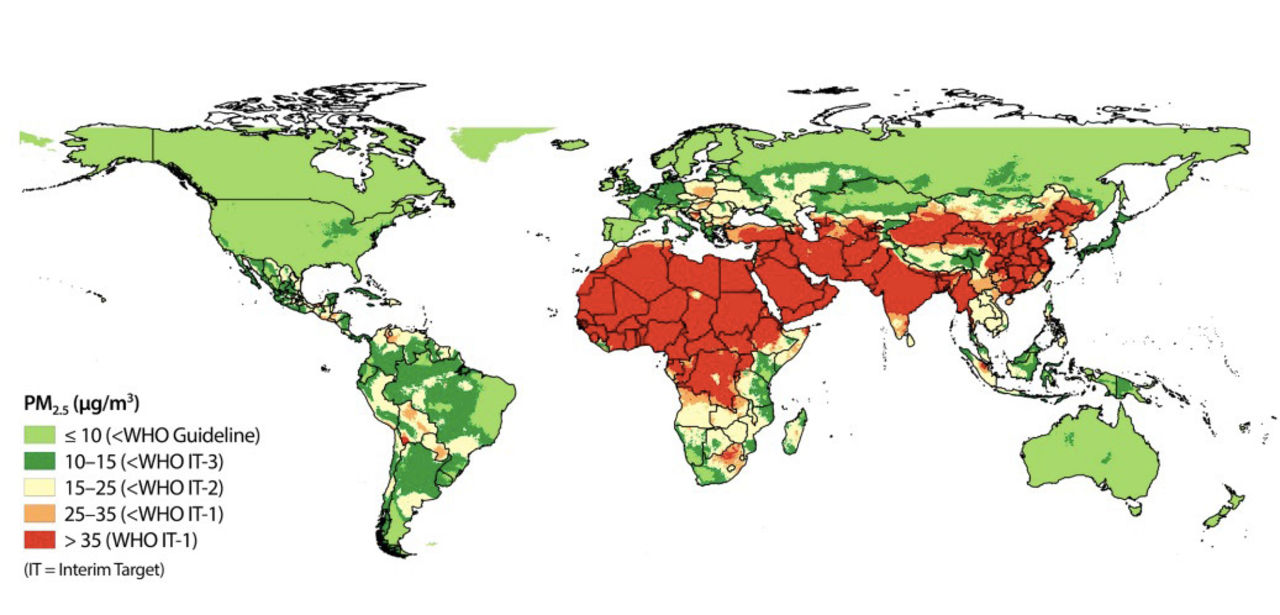 Över 95 procent av världens befolkning andas in dålig luft