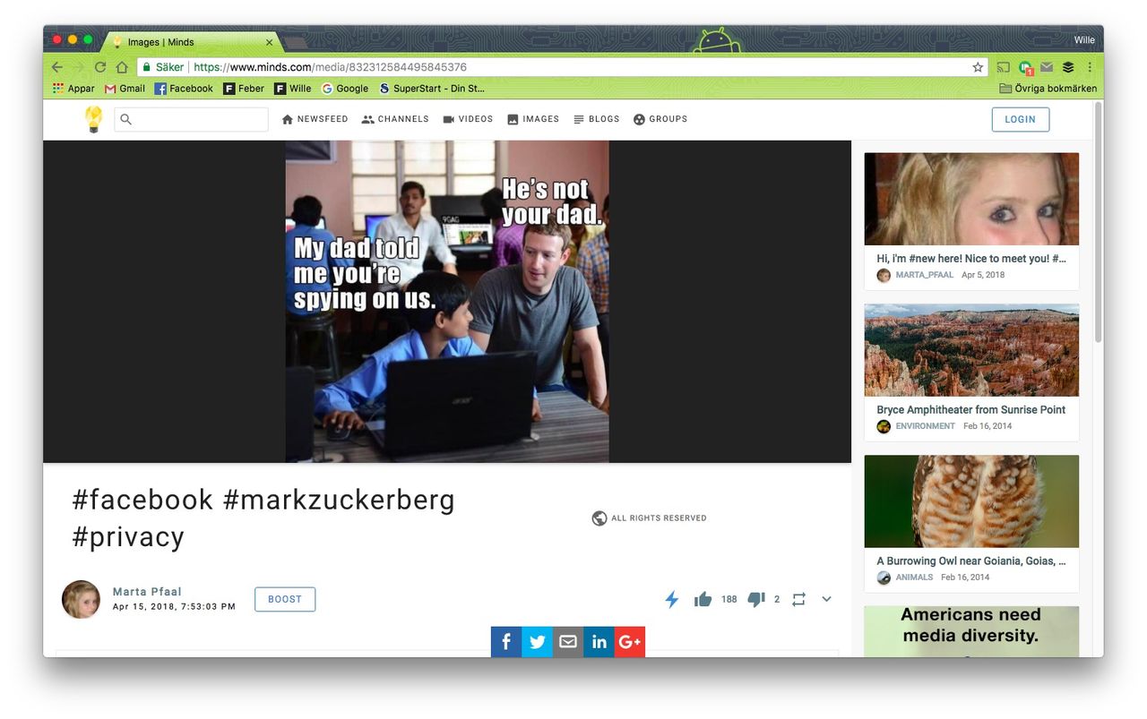 Minds vill bli ett alternativ till Facebook