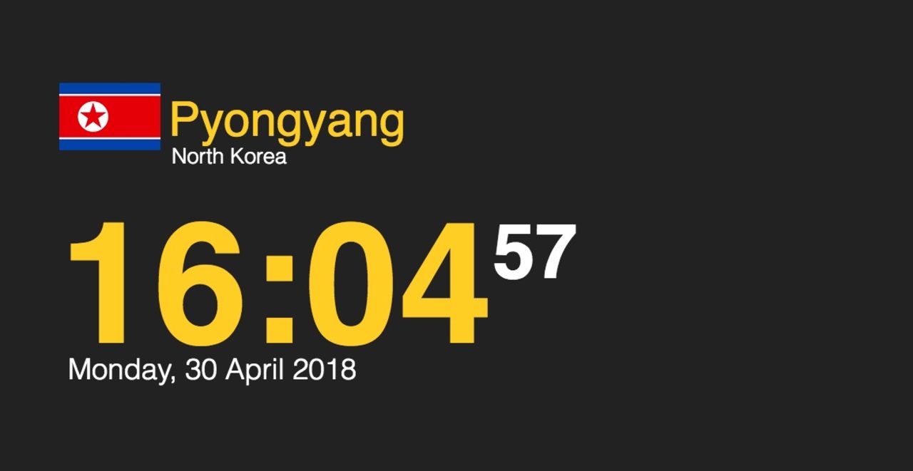 Nordkorea byter tillbaka tidszon