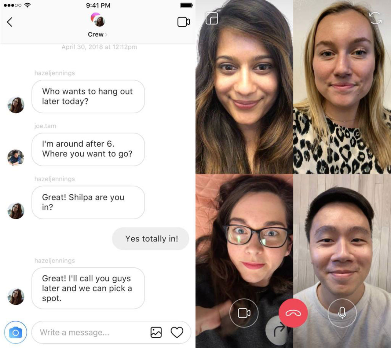 Både Instagram och WhatsApp får gruppvideochat