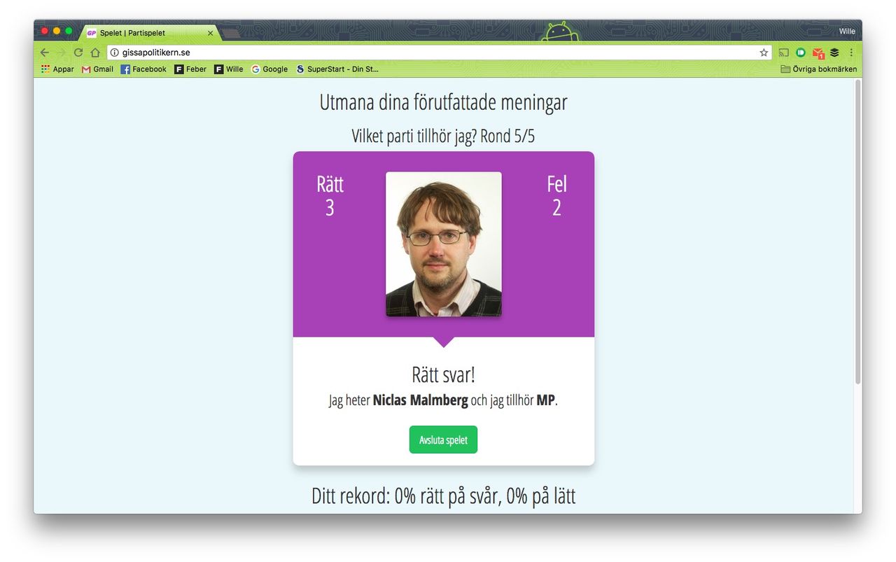 Hur bra koll har du på våra riksdagsledamoter?