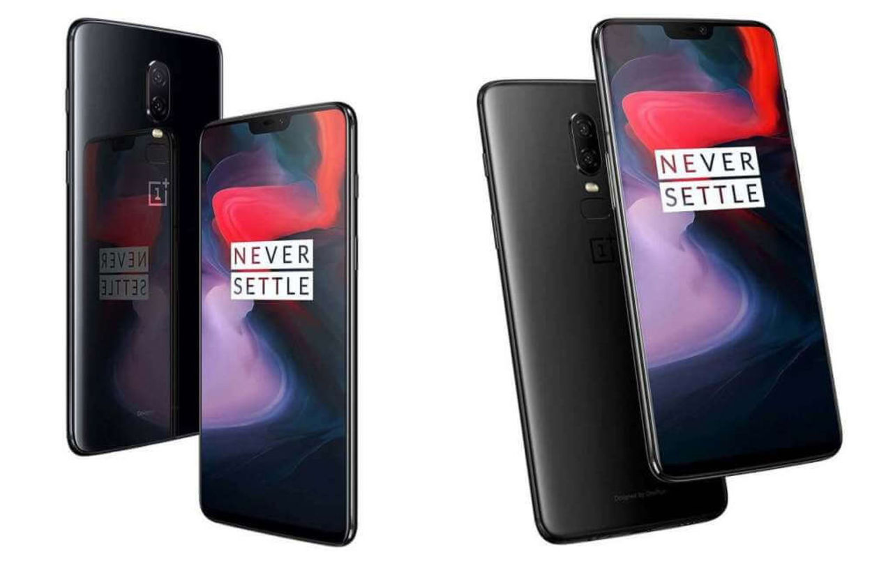 Ny bildläcka visar OnePlus 6 med matt och blank baksida