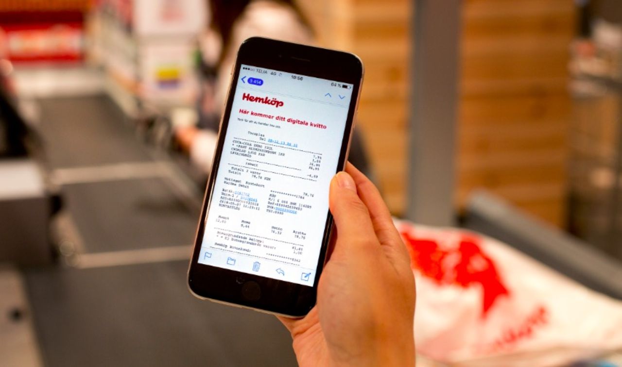 Hemköp drar ner på papperskvitton