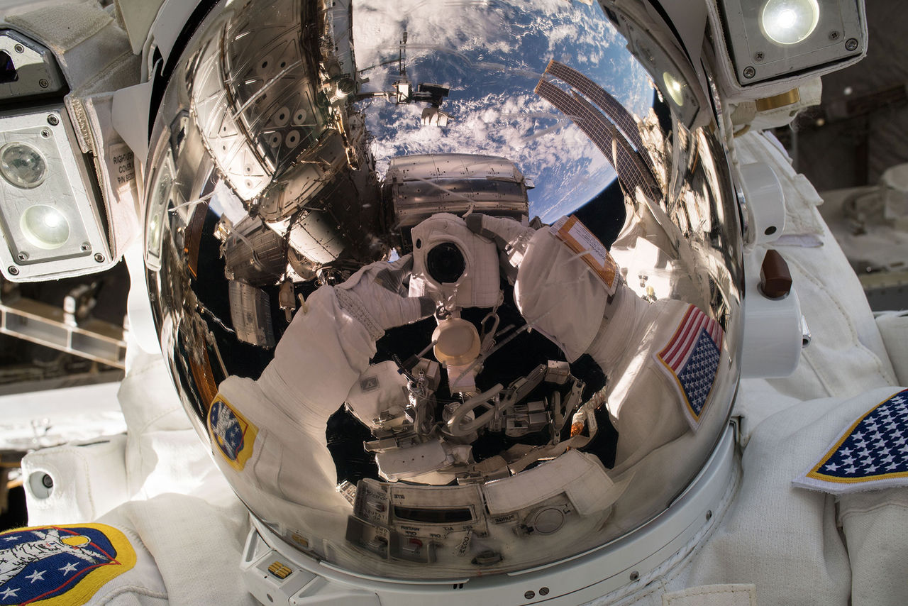 Astronaut tog fantastisk selfie