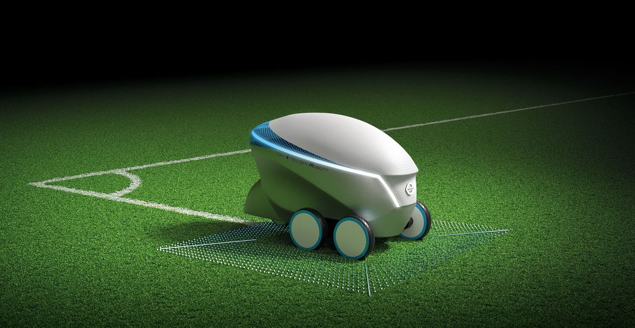 Pitch-R är en robot som kan måla linjer på fotbollsplaner