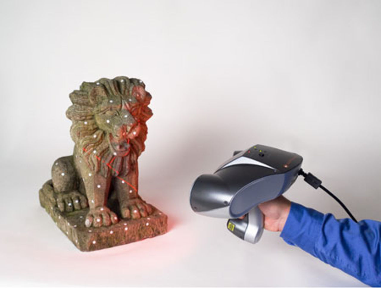 Handhållen laserscanner för 3D-objekt