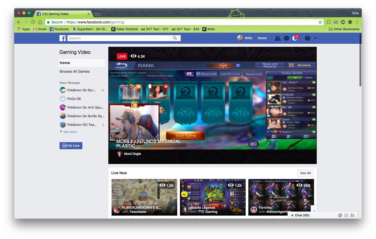 Facebook lanserar streaming-portal för spel