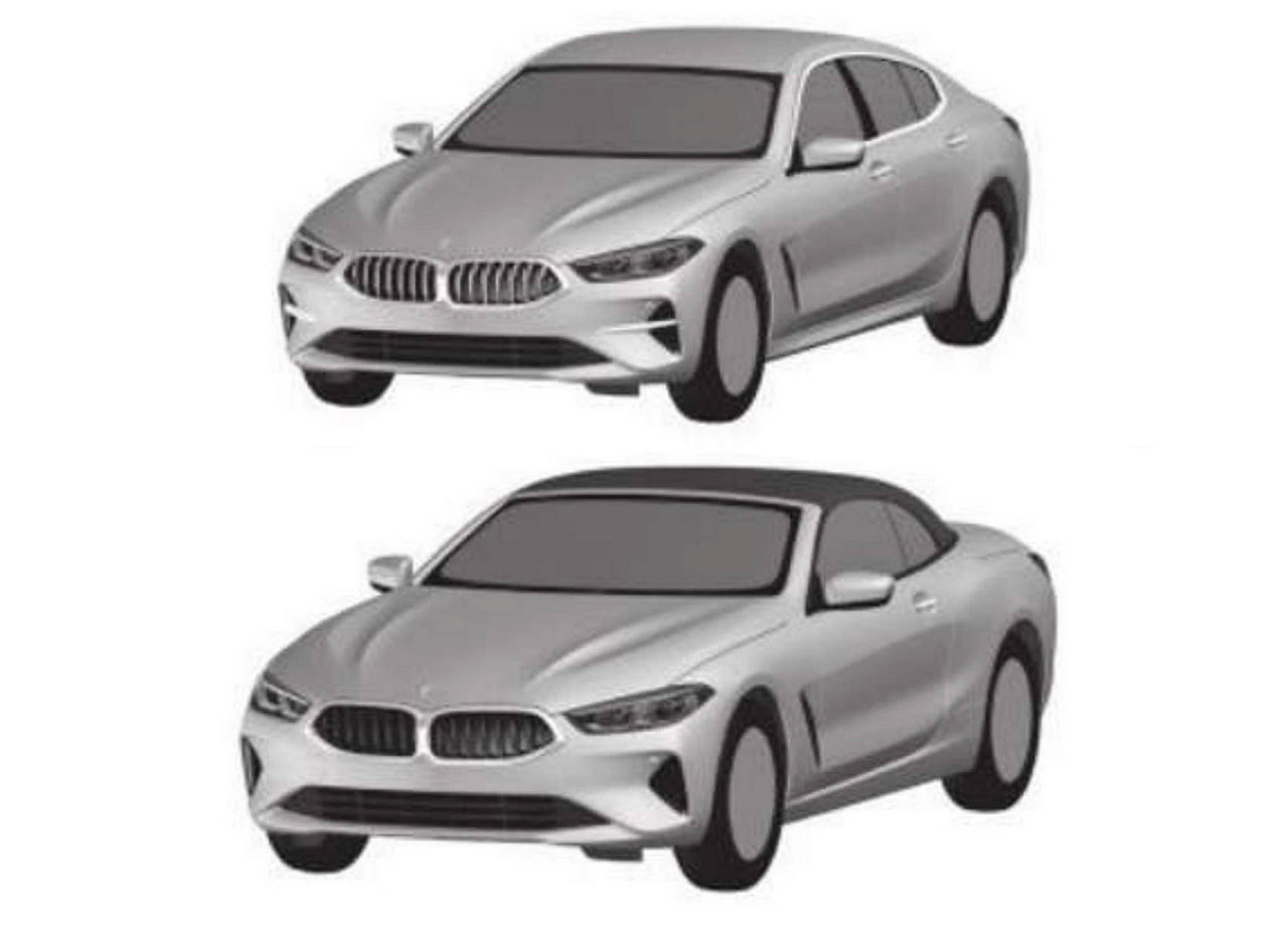 Patentritningar visar BMW 8-serie Gran Coupe och cab