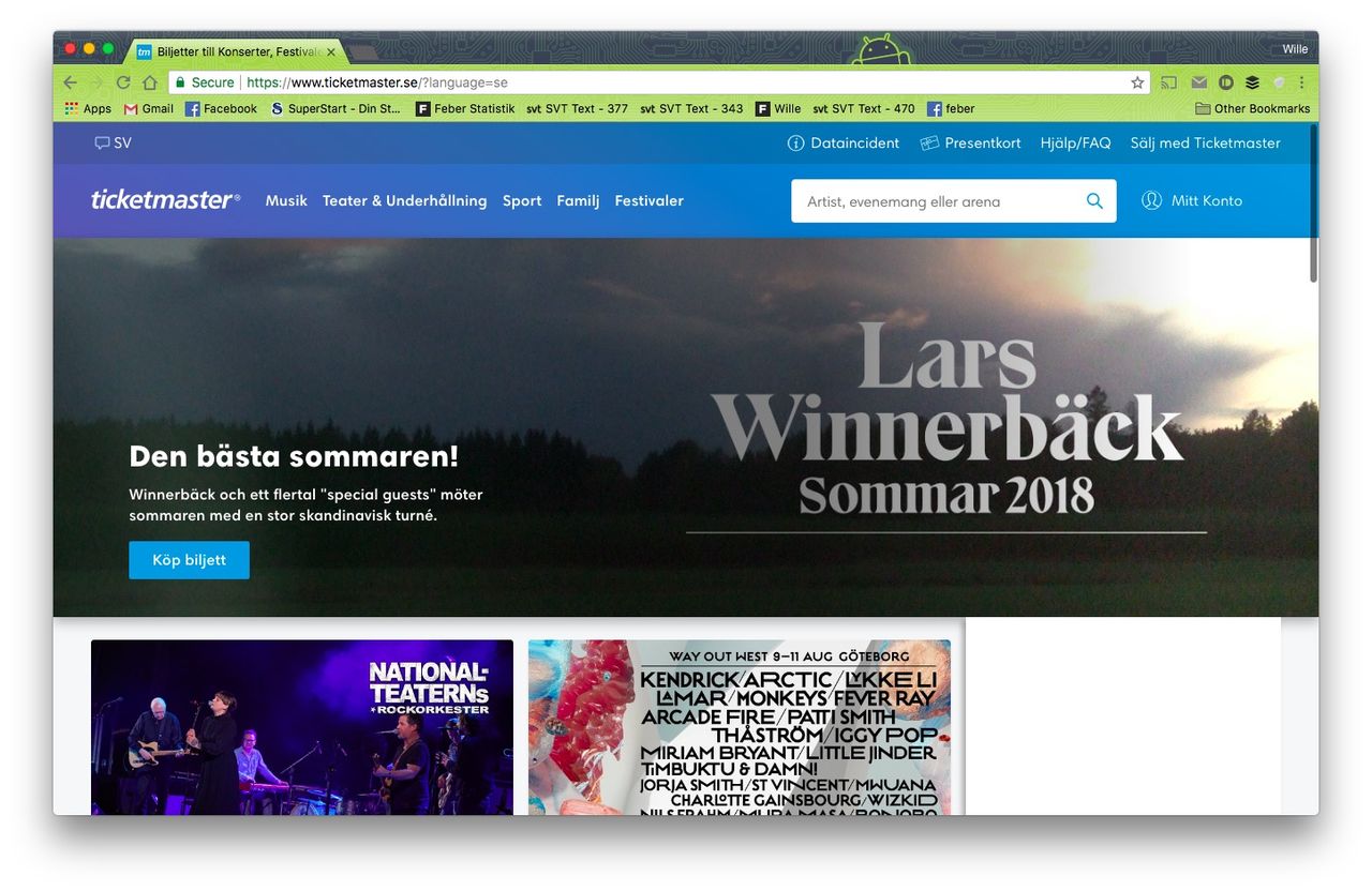 Ticketmaster har hackats