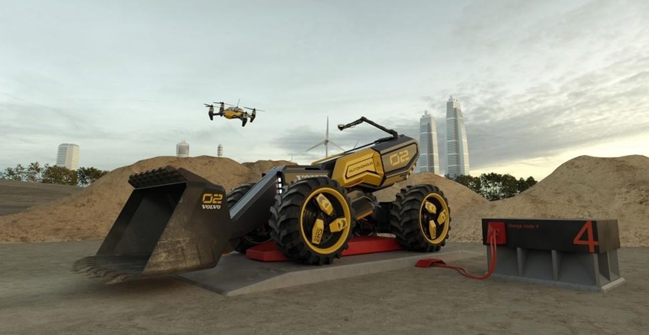 Volvo CE och LEGO har designat en självkörande hjullastare