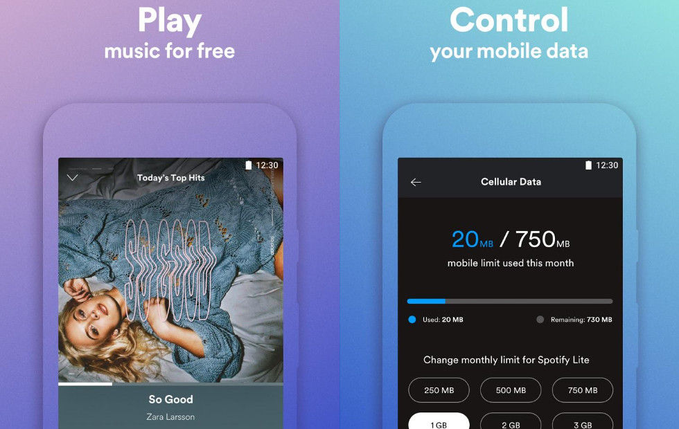 Spotify släpper lite-version