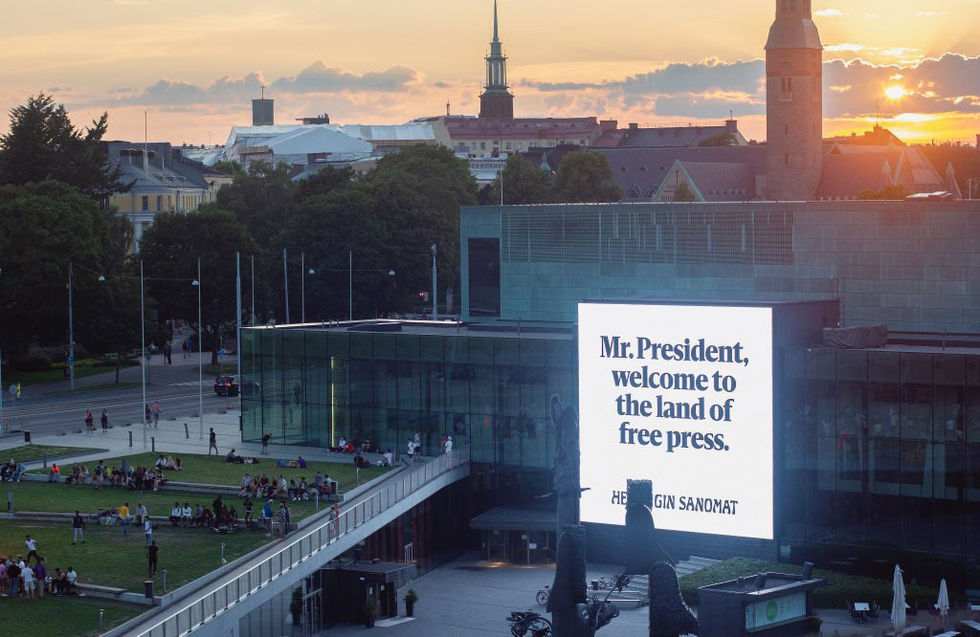 Finsk tidning välkomnar presidenter