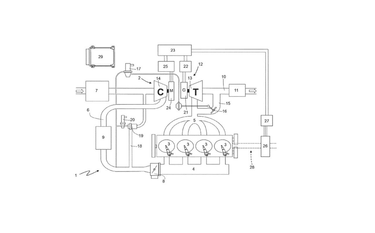 Ferrari har tagit patent på fyrcylindrig motor